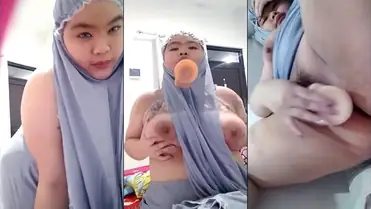 Bokep Hijab Tobrut Pake Mukena Main Dildo poster