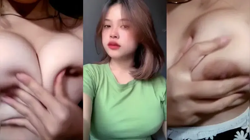 Cewek Tiktok Baju Hijau Sengaja Pamer Toket backdrop
